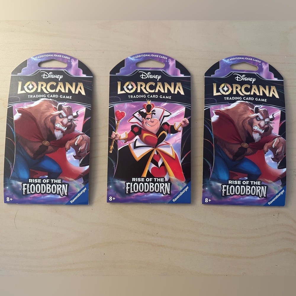 Bundle: PACK OF 3: BRAND NEW Disney Lorcana Booster Pack Rise of The Floodborn